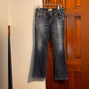 Big Star Maddie Mid Rise Boot Cut Jeans. Medium blue wash.
